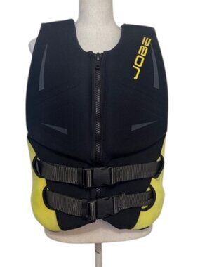 Jobe Life Water Ski Vest Adult Size Large 40"-44" Black & Yellow Water Sports